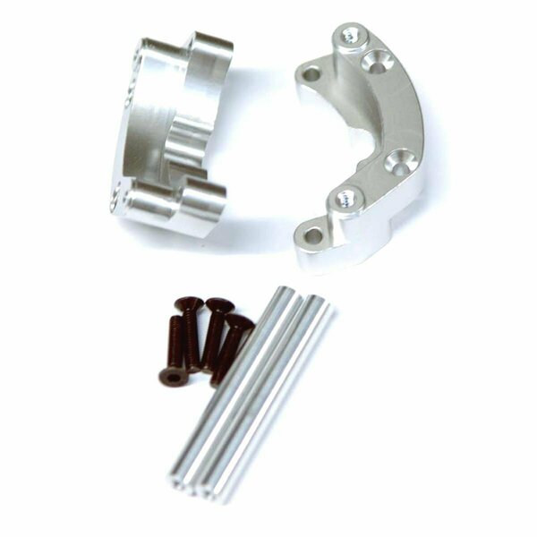 Grizzly Fitness Aluminum Rear Wheelie Bar Mount for Traxxas, Silver BE2988512